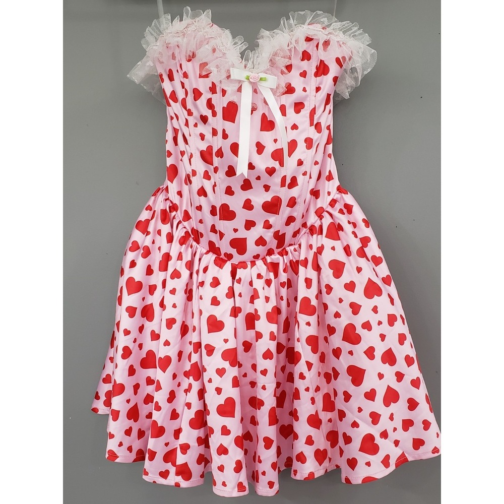 NEW XS SUGAR‎ THRILLZ LOVE SURROUNDS ME MINI DRESS CORSET COQUETTE LOLITA LACE